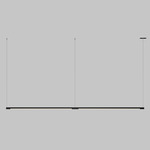 Form 02 Linear Suspension - Matte Black / Matte Black Canopy