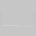 Form 02 Linear Suspension - Matte Black / Matte Black Canopy