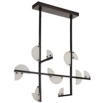 Nova Linear Chandelier - English Bronze / Alabaster