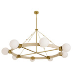 Liberty Chandelier - Antique Brass / Matte Opal