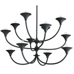 Larkin Chandelier - Black Gesso