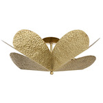 Lucinda Ceiling Semi Flush Light - Antique Brass
