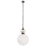 Rosemont Pendant - English Bronze / Alabaster