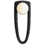 Laredo Wall Sconce - Charcoal / Opal