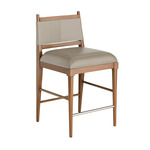 Keegan Counter / Bar Stool - Walnut / Morel Leather