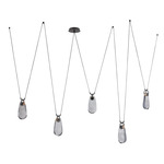 Melt Linear Chandelier - English Bronze / Smoke