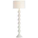 Nicole Floor Lamp - Ivory / White
