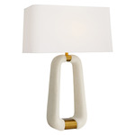 Gianni Table Lamp - Ivory / White Linen