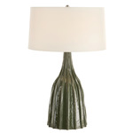 Nyla Table Lamp - Dark Green / Off White