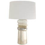 Milan Table Lamp - Antique Mercury Ombre / Off White
