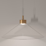 Concentrico Pendant - Matte Gold / Transparent