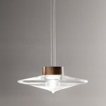 Desideria Transparent Pendant - Antique Brass / Transparent