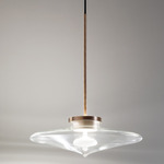Desideria Stem Pendant - Antique Brass / Transparent