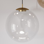 Riflessi Pendant - Matte Gold / Transparent