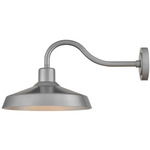 Forge Gooseneck Outdoor Wall Light - Antique Brushed Aluminum