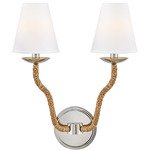 Harwich Wall Sconce - Polished Nickel / Natural Rope