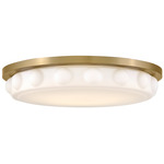 Zoey Semi Flush Ceiling Light - Lacquered Brass / Etched Opal