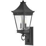 Chapel Hill Outdoor Wall Mount Lantern - Museum Black / Clear