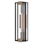 Bergen Outdoor Wall Sconce - Black / Burnished Bronze / Clear Beveled