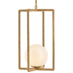 Keona Pendant - Deluxe Gold / Etched Opal