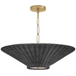 Delia Convertible Pendant - Lacquered Brass / Black