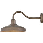 Forge Gooseneck Outdoor Wall Light - Burnished Bronze