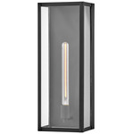 Max Outdoor Wall Sconce - Black / Clear