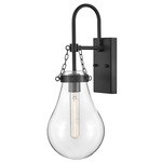 Eloise Wall Sconce - Black / Clear