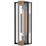 Bergen Outdoor Wall Sconce - Black / Burnished Bronze / Clear Beveled