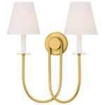 Midtown Wall Sconce - Aged Brass / White