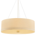 Ashland Pendant - Aged Brass / White Linen