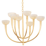 Maywood Chandelier - Vintage Gold Leaf / Onyx
