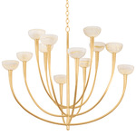 Maywood Chandelier - Vintage Gold Leaf / Onyx