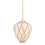 Apple Valley Pendant - Aged Brass / Opal Glossy