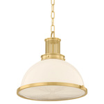 Pinesbridge Pendant - Aged Brass / Opal Glossy