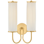 Elaine Wall Sconce - Aged Brass / White
