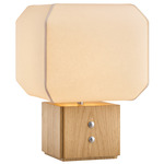 Brice Table Lamp - White Oak / White