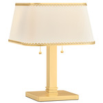 Claude Table Lamp - Aged Brass / White