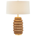 Winbrook Table Lamp - Aged Brass / Natural / White Linen