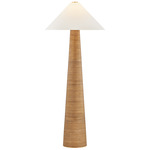 Haviland Floor Lamp - Aged Brass / Natural / White Linen