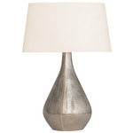 Fieldston Table Lamp - Silver / White Linen