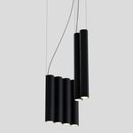 Silo 10 Multi Light Pendant - Textured Black