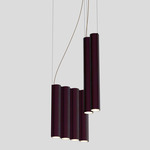 Silo 10 Multi Light Pendant - Textured Aubergine