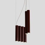Silo 10 Multi Light Pendant - Glossy Oxblood