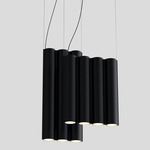 Silo 11 Multi Light Pendant - Textured Black