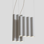 Silo 11 Multi Light Pendant - Textured White