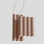 Silo 11 Multi Light Pendant - Wrinkled Dusty Pink