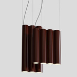 Silo 11 Multi Light Pendant - Glossy Oxblood