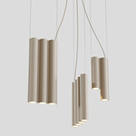 Silo 12 Multi Light Pendant - Textured Beige