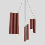 Silo 12 Multi Light Pendant - Textured Terracotta